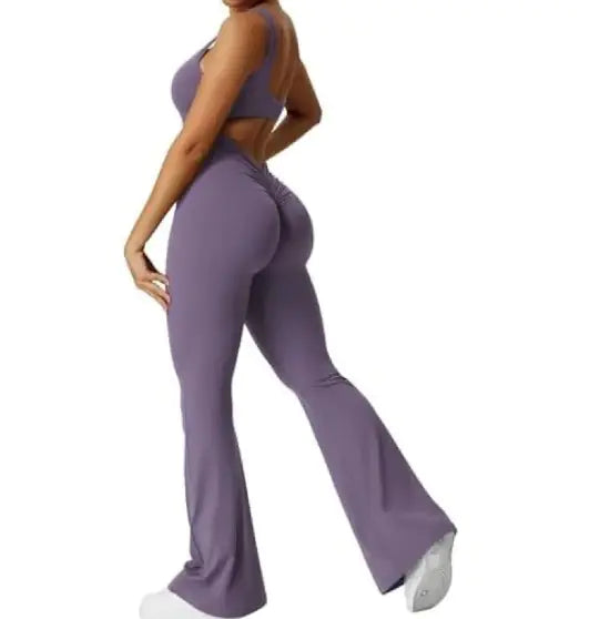 V-Back Fitness Jumpsuit