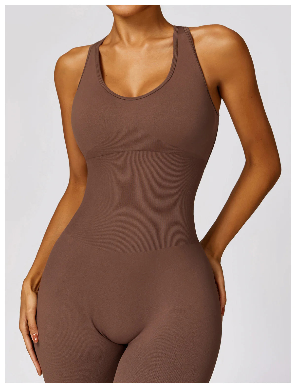 Sculpted Back V Shape One-piece