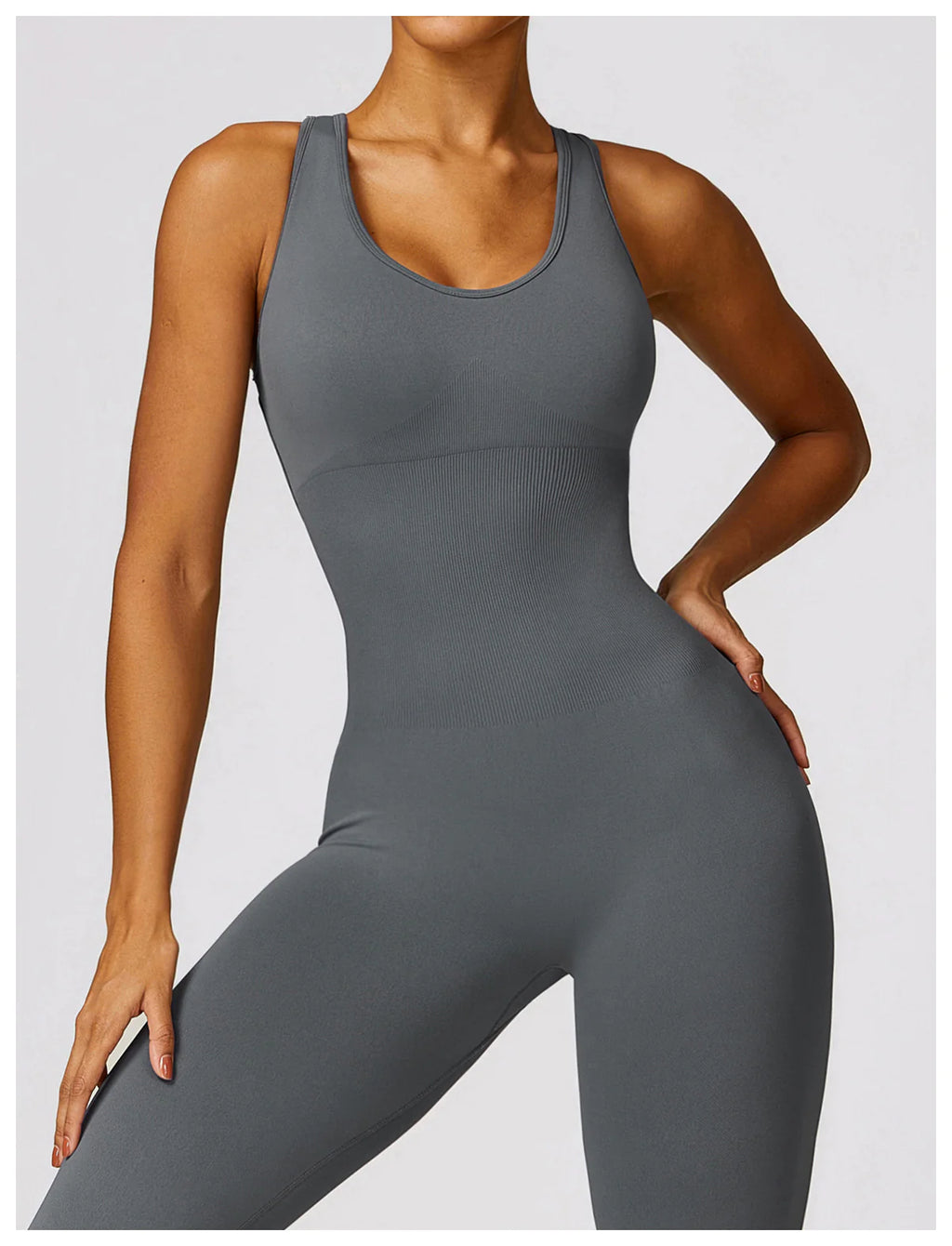 Sculpted Back V Shape One-piece