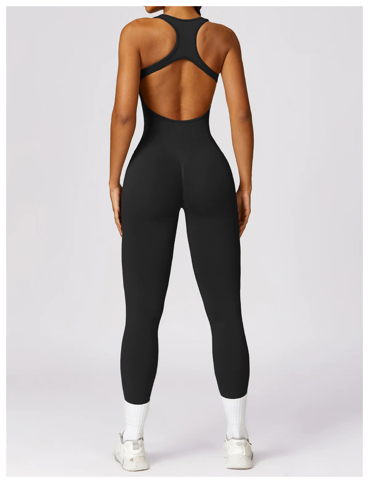 Sculpted Back V Shape One-piece